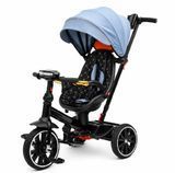 Tricicletă cu muzică și scaun rotativ 360&deg;, Albastru 41237 foto