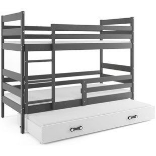 Двухъярусная кровать BMS Group Eryk 3 выдвижная кровать 90x200 Graphite/White 5663797 фото
