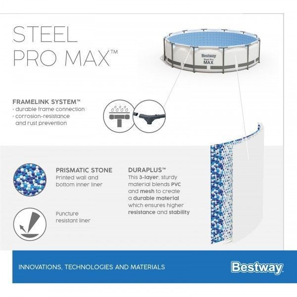 Бассейн Bestway Steel Pro Max (305x76cm) 56408BW фото