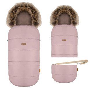 Чехол для коляски Zaffiro + сумка GrowUP 4.0 Beige Plush - Rose 034 фото
