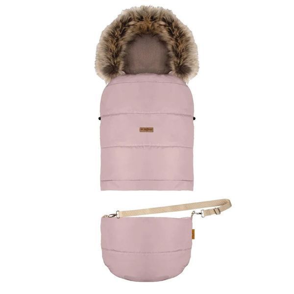 Husă cărucior Zaffiro + geantă GrowUP 4.0 Beige Plush - Rose 034 foto