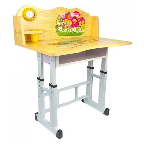 Măsuță cu scăunel reglabil, ergonomic Galben D2410-1881 foto