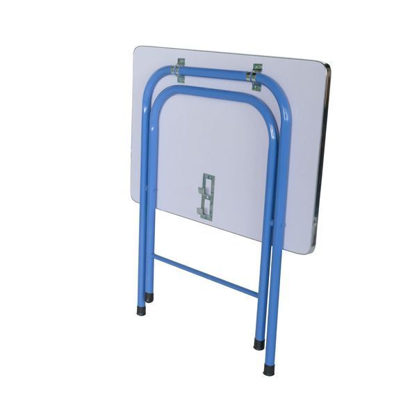 Set măsuță cu scăunel pliabil Baby, metal și MDF, Albastru D2410-1877 foto
