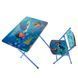 Set măsuță cu scăunel pliabil Baby, metal și MDF, Albastru D2410-1877 foto 3