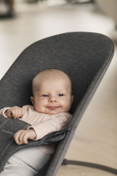 Кресло-шезлонг BabyBj&ouml;rn Bliss Charcoal Grey, 3D Jersey 006076A фото