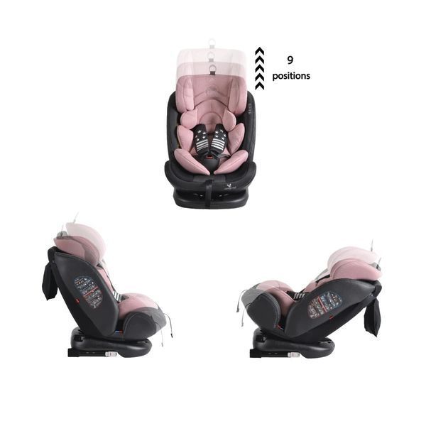 Scaun auto 0-36 kg 360 Isofix Moni Pilot Pink MT.106000 foto
