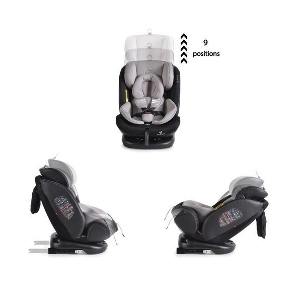 Автокресло 0-36 кг 360 Isofix Moni Pilot Grey MT.106001 фото