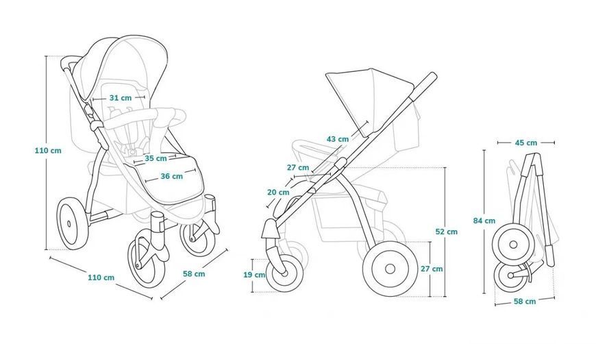 Cărucior Lionelo Annet Plus Stone Caramel LN.101428 foto
